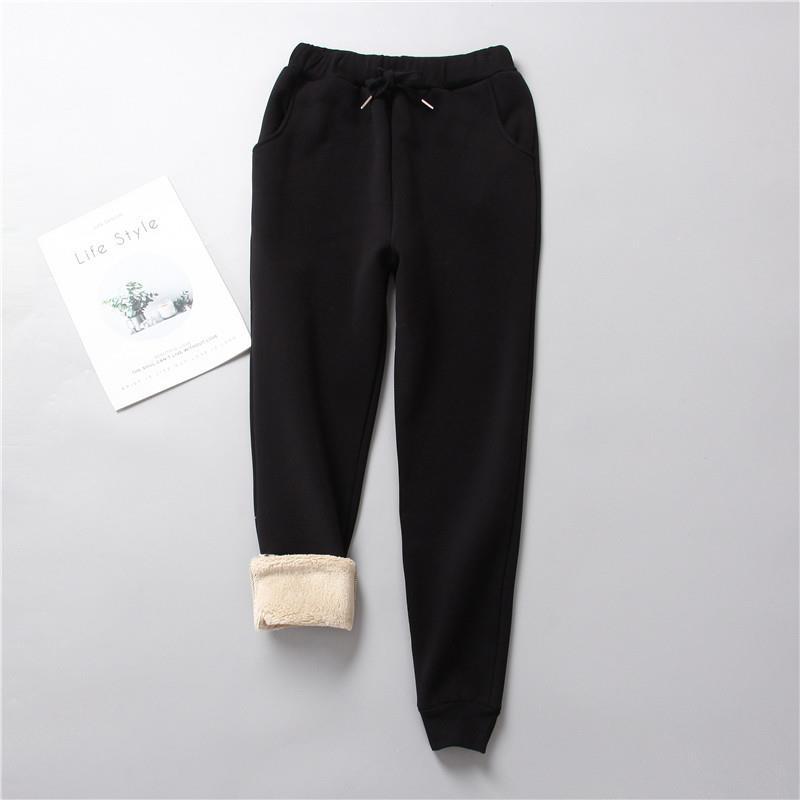 Damen nan gefütterte Therm-Jogginghose mit Kordelzug, seitlichen Eingrifftaschen und schmalem Bein Drune
