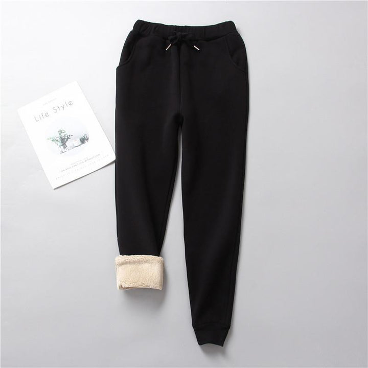Damen nan gefütterte Therm-Jogginghose mit Kordelzug, seitlichen Eingrifftaschen und schmalem Bein Drune