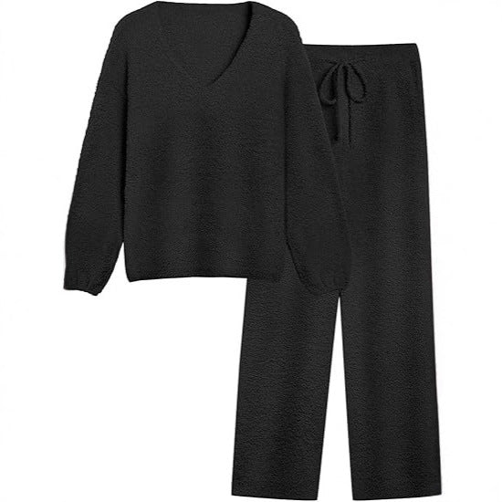 Damen gemütliches Lounge-Set aus weich strukturiertem Material Drune