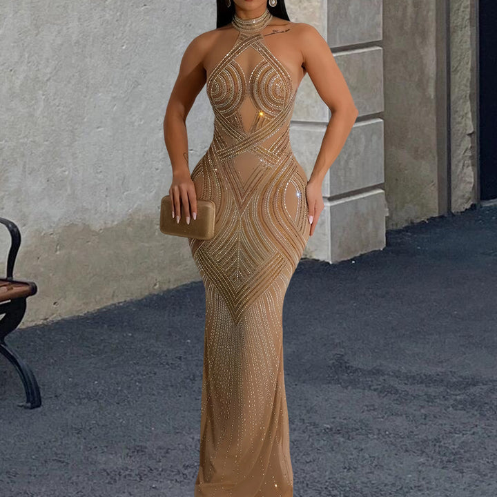 Damen Abendkleid mit funkelndem Paillettendesign und figurbetonender Silhouette Drune
