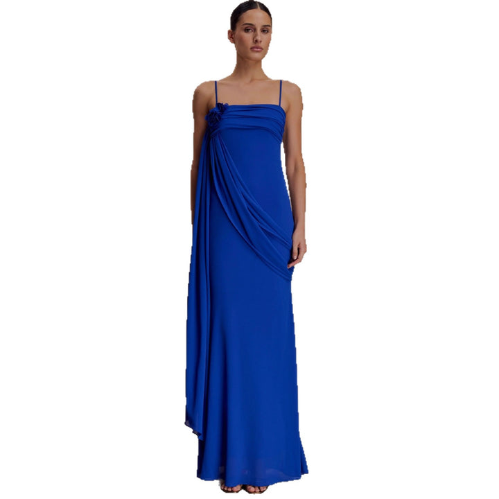 Damen trägerloses Abendkleid mit eleganter Drapierung Drune