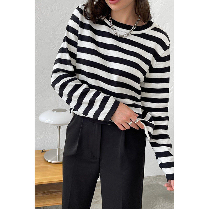 Damen gestreiftes Longsleeve-Shirt Drune