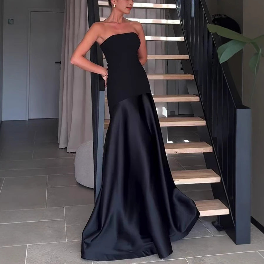 Damen Abendkleid mit elegantem Bustier-Oberteil und schwingendem Saum Drune
