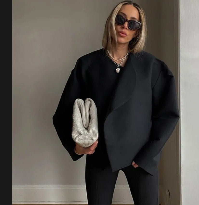 Damen Oversized Couture-Jacke mit strukturiertem Schnitt Drune