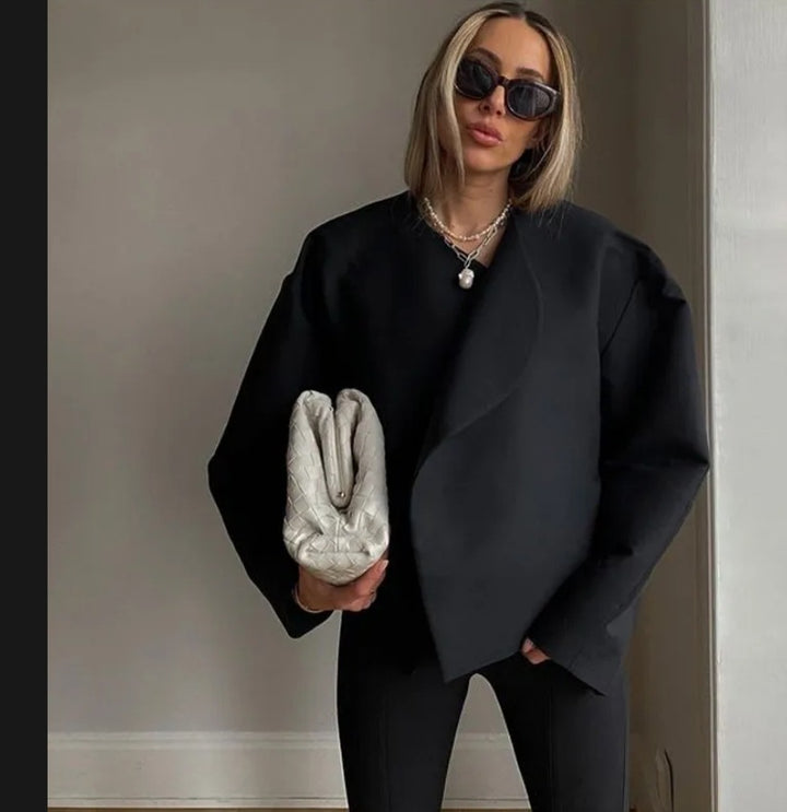 Damen Oversized Couture-Jacke mit strukturiertem Schnitt Drune