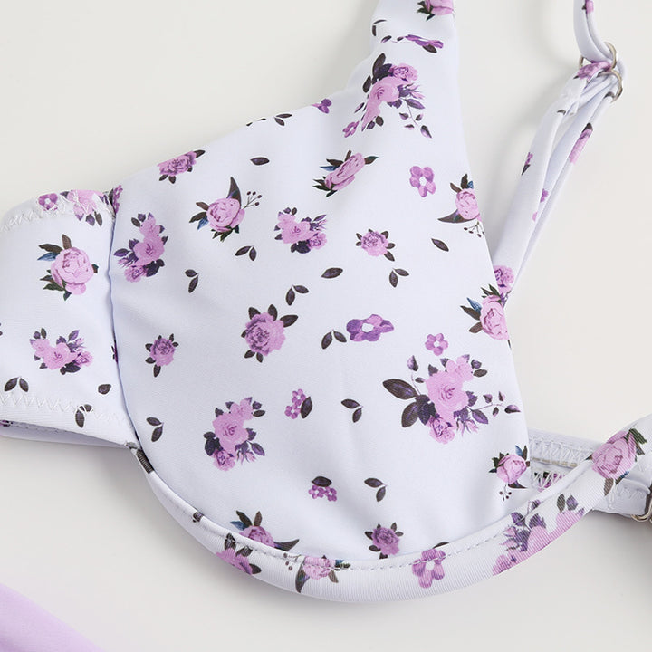 Damen Cup-Bikini-Set mit floralem Design Drune