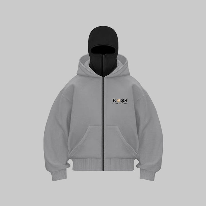 Damen Eco-Fleece Kapuzenjacke mit schützendem Hoher Kragen und praktischem Reißverschluss Drune