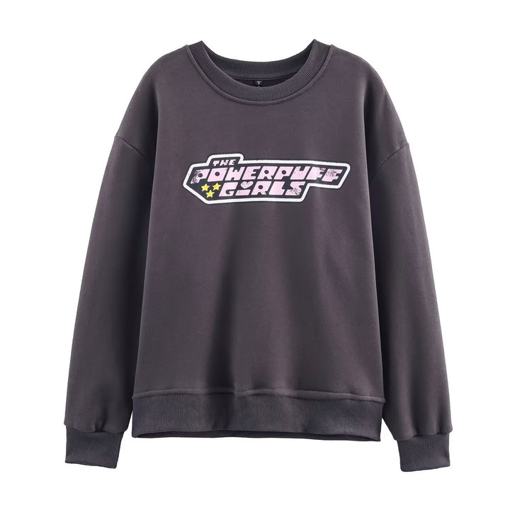 Damen lässiger Sweatshirt mit einzigartigem Grafikdesign Drune