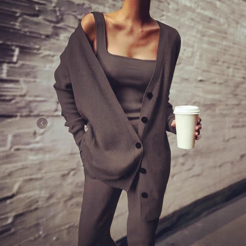 Damen Strickjacke mit lässigem Schnitt und praktischen Taschen Drune