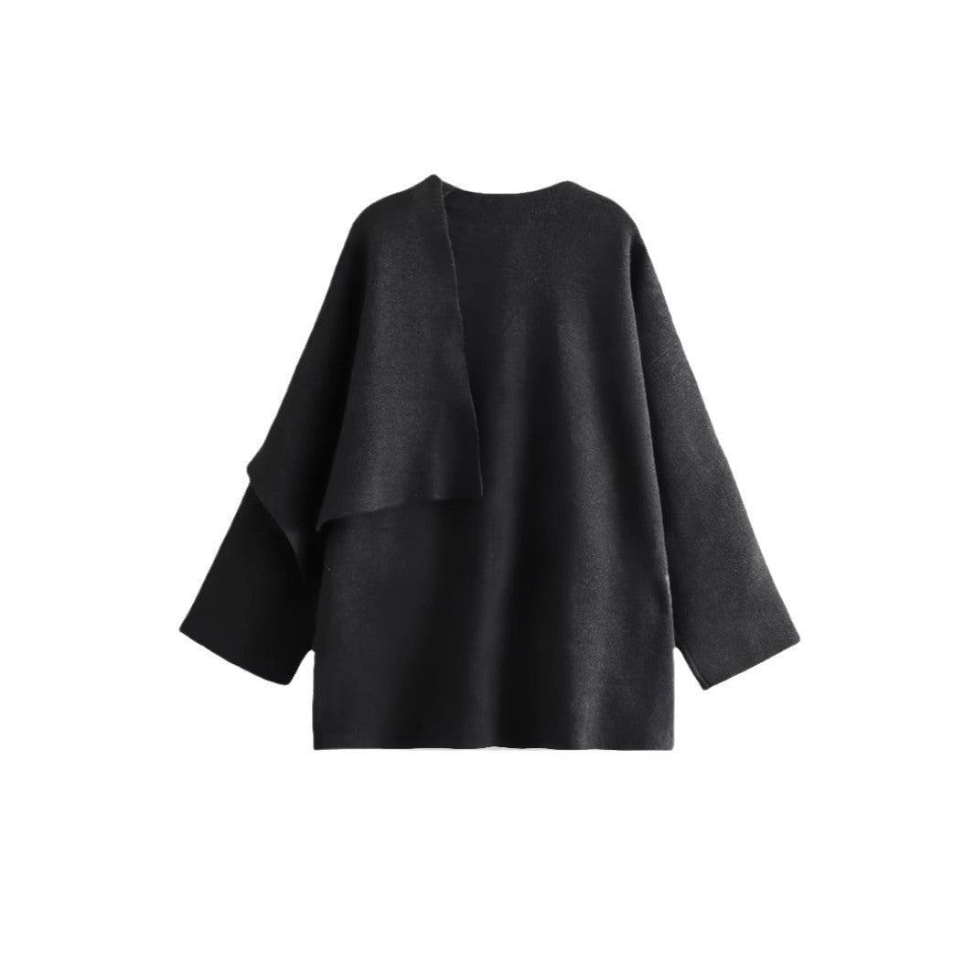 Damen elegante und gemütliche Capejacke Drune