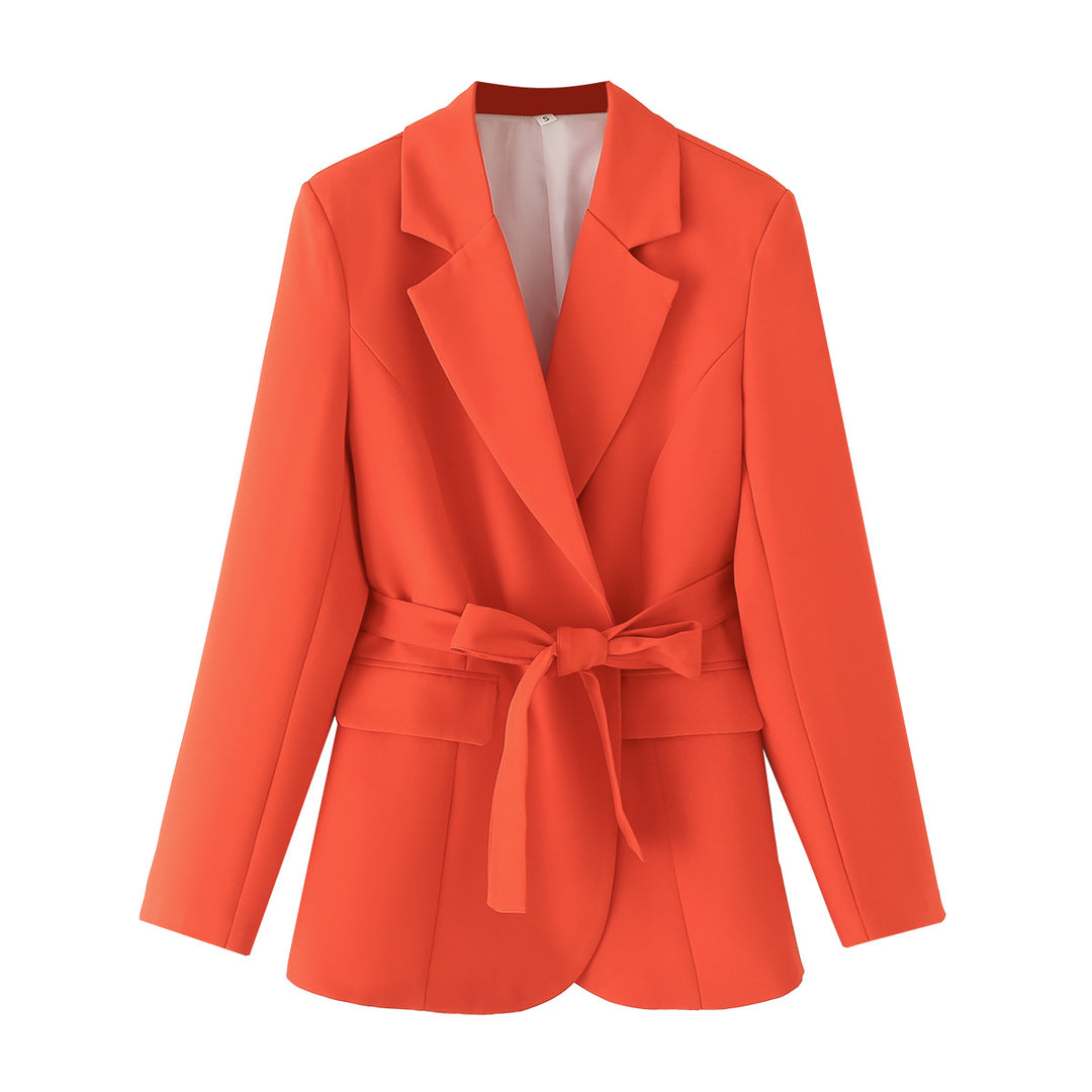 Damen Blazerjacke mit tailliertem Schnitt und Gürteldetail Drune
