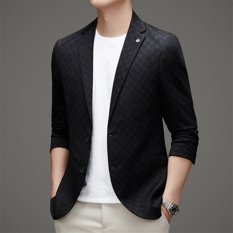 Herren modischer Blazer mit feinem Muster und hochwertigen Materialien Drune