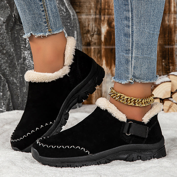 Damen Kuschelige Slipper mit rutschfester Sohle und warmem Innenfutter Drune