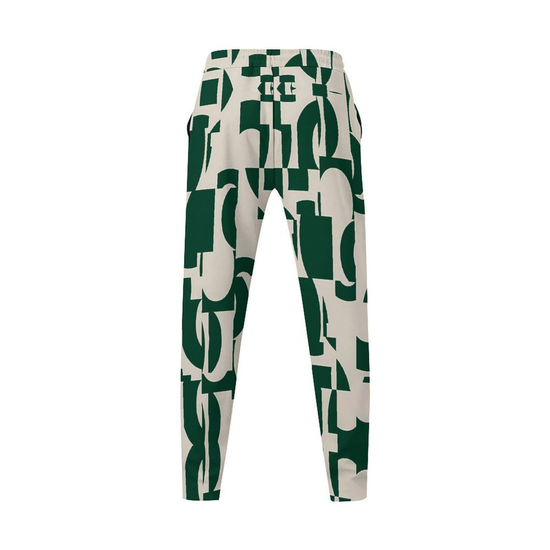 Damen lässige Chino-Hose mit modernen geometrischen Mustern Drune