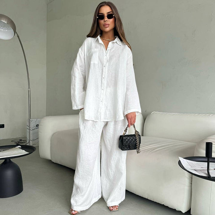 Damen luftiges Loungewear-Set mit weitem Schnitt Drune
