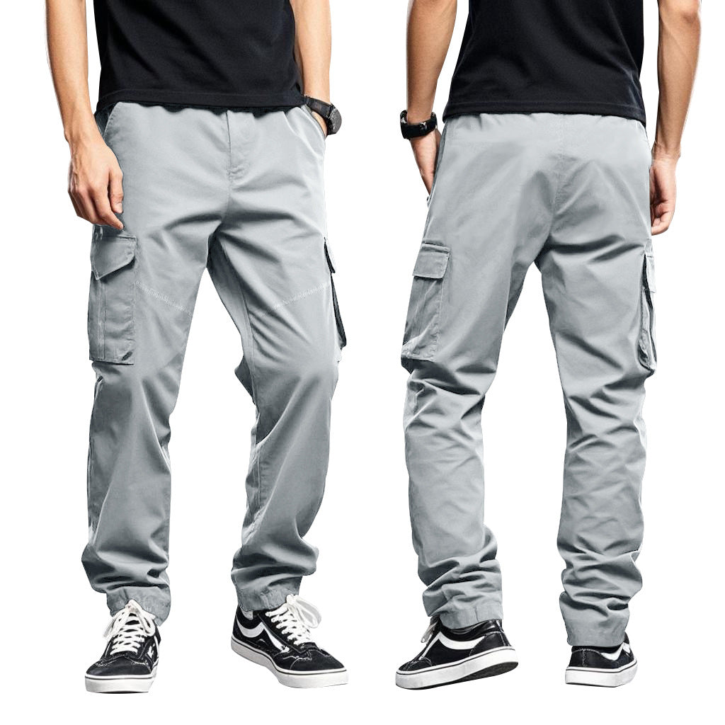 Herren nan Utility-Cargohose mit großen aufgesetzten Klappentaschen und schmal zulaufender Silhouette Drune