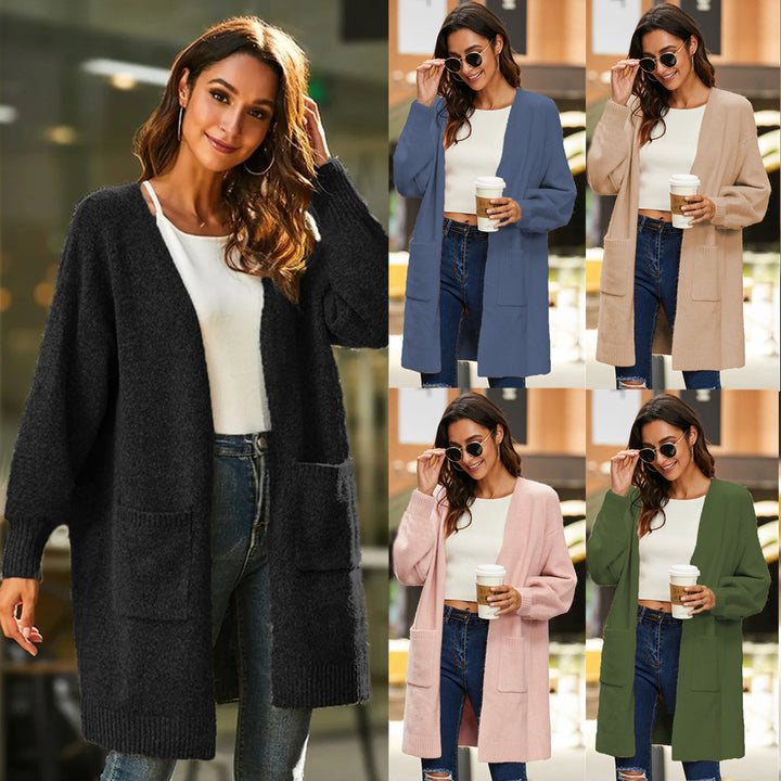 Damen Strickmantel mit weicher Struktur und praktischen Taschen Drune