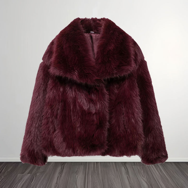 Damen Modische Kunstpelzjacke Drune