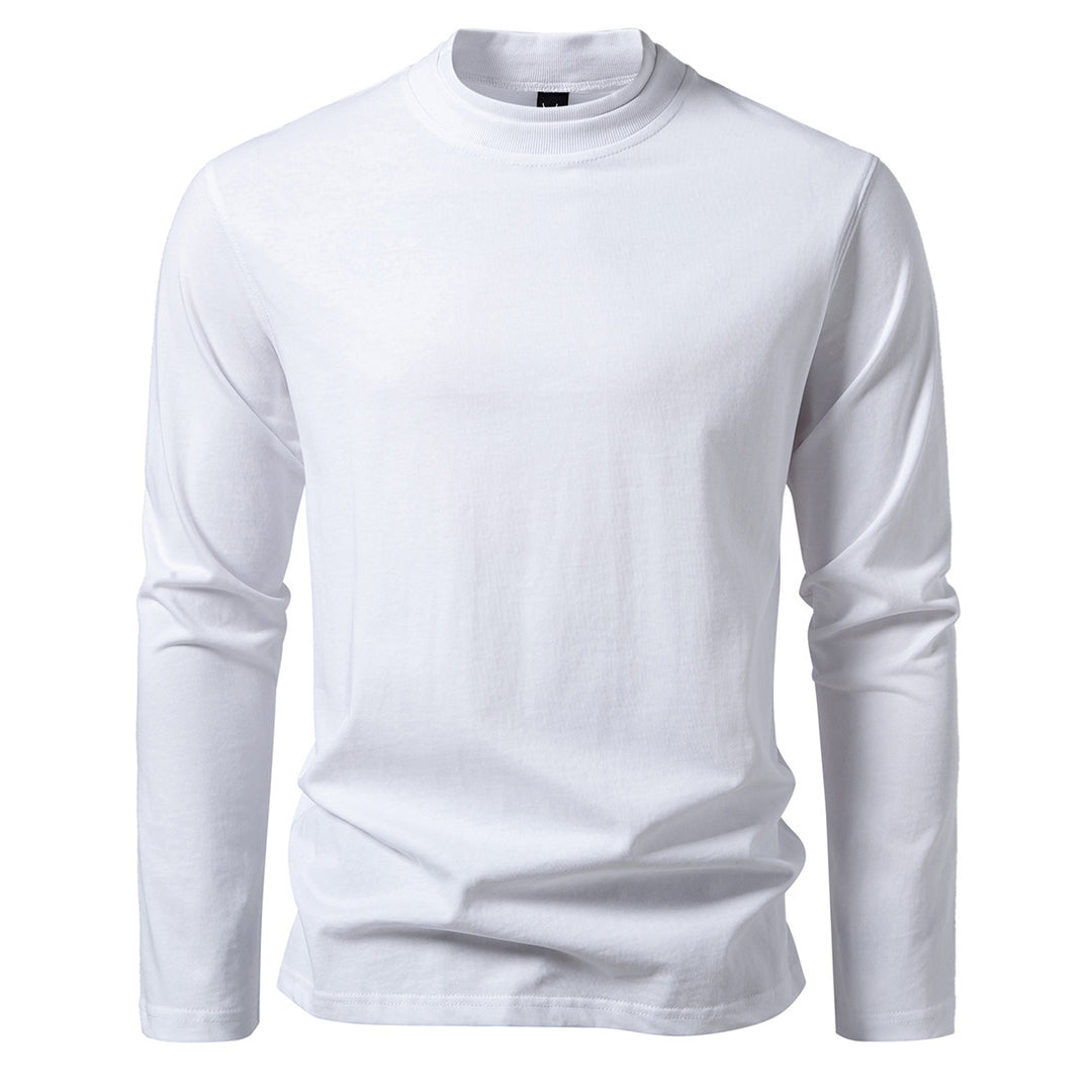 Herren langärmliges T-Shirt aus angenehmem Baumwollmix mit Rundhalsausschnitt Drune