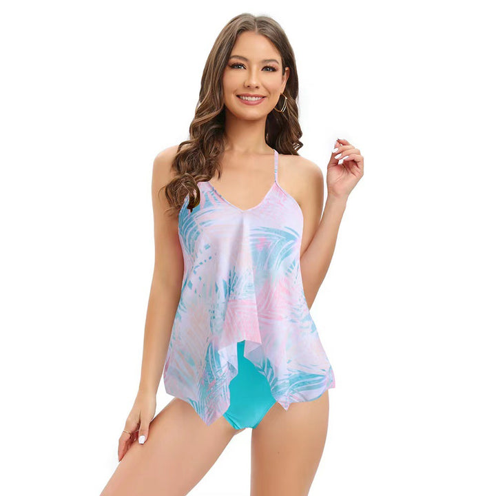 Damen Tankini-Set mit floralem Überrock und verstellbaren Trägern Drune