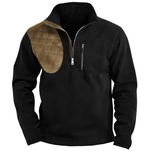 Herren funktionale Sweatjacke mit Stehkragen Drune
