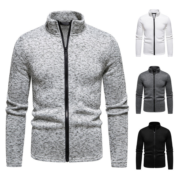 Herren Fleecejacke mit hohem Kragen und durchgehendem Reißverschluss Drune