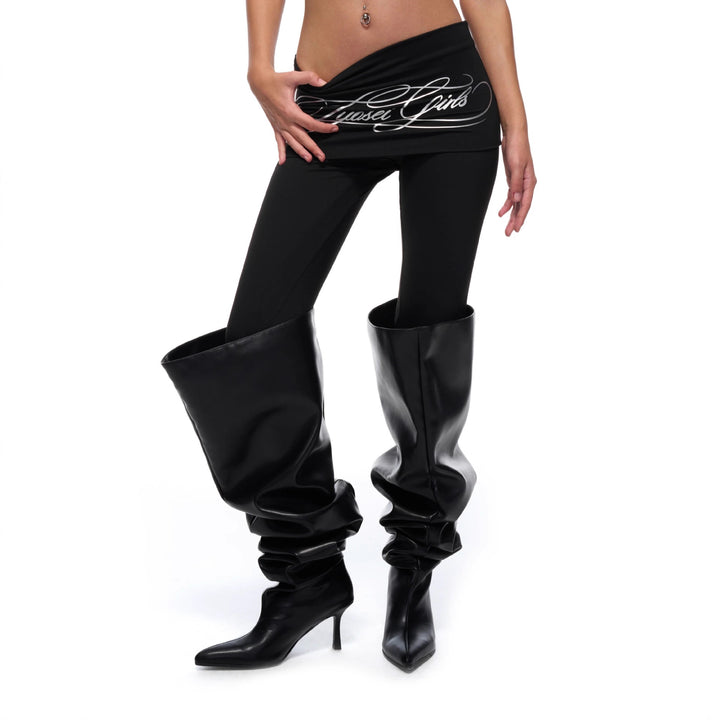 Damen Sportliche Leggings mit breitem Bund Drune