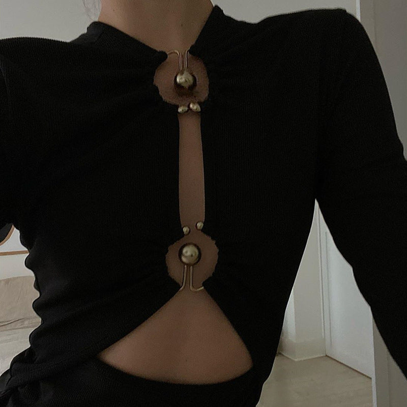 Damen Body mit Raffungen und dekorativen Cut-Outs Drune