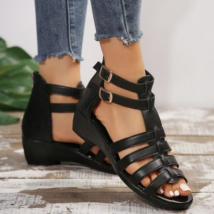 Damen elegante Riemchen-Sandalen mit komfortabler Fußbettstütze Drune