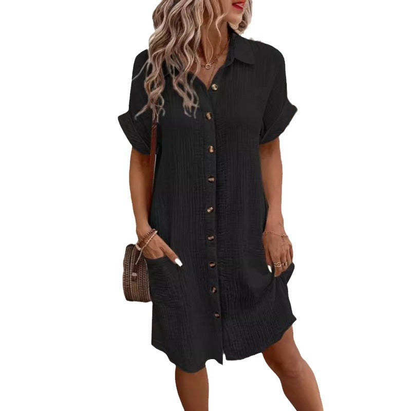 Damen lässiges Sommerhemdkleid Drune