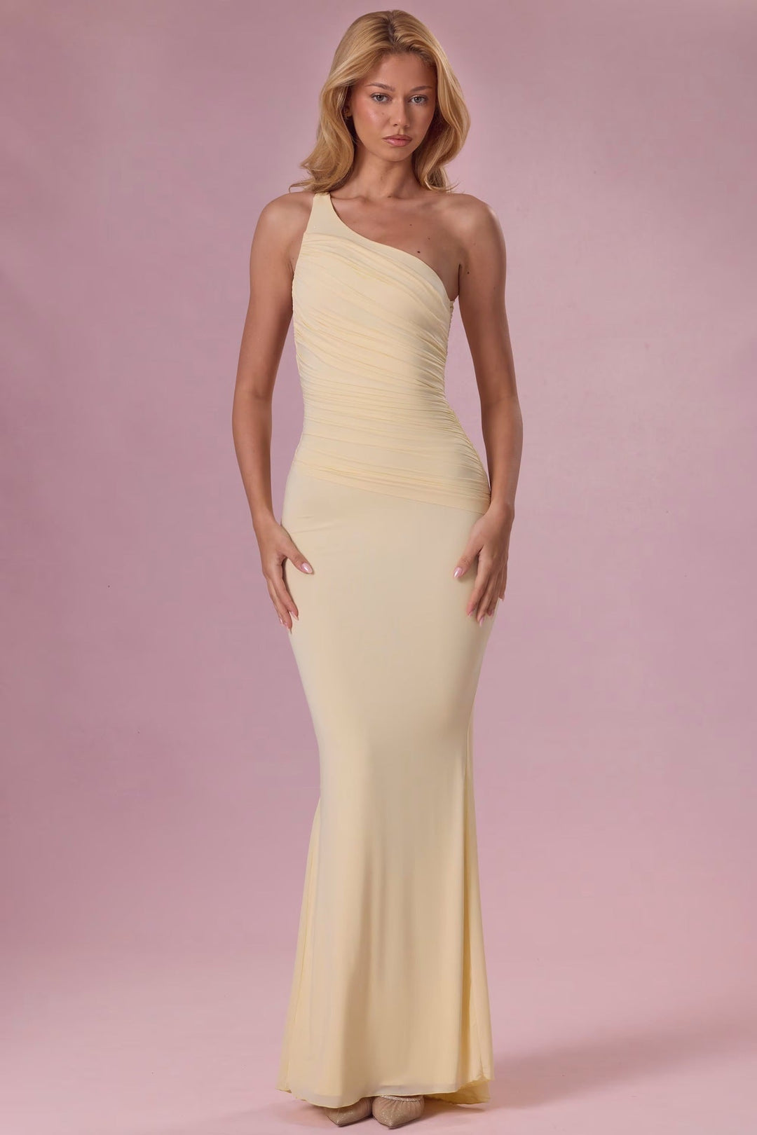 Damen Elegantes Maxikleid mit asymmetrischem Design Drune