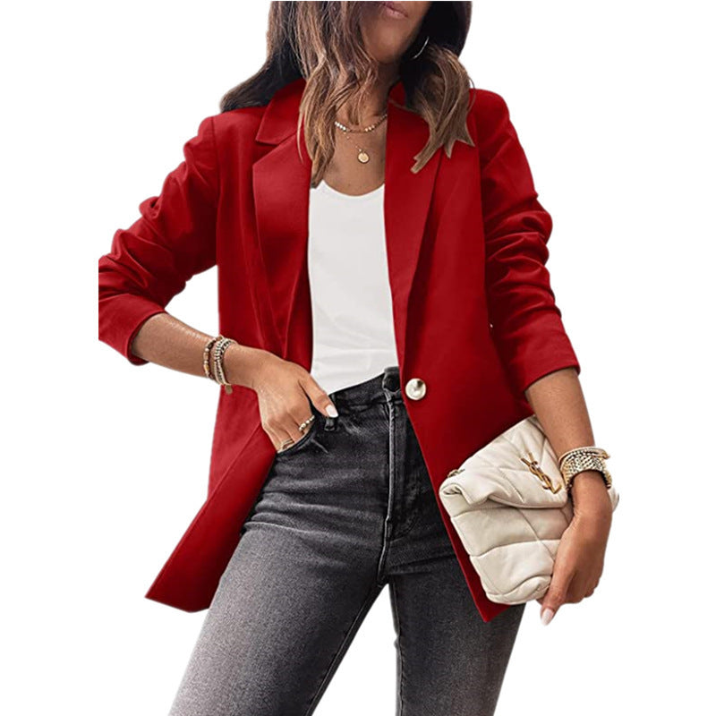 Damen eleganter Blazer mit modischem Schnitt und praktischen Taschen Drune