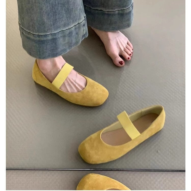 Damen Ballerinas mit komfortablem Riemen und weichem Obermaterial Drune