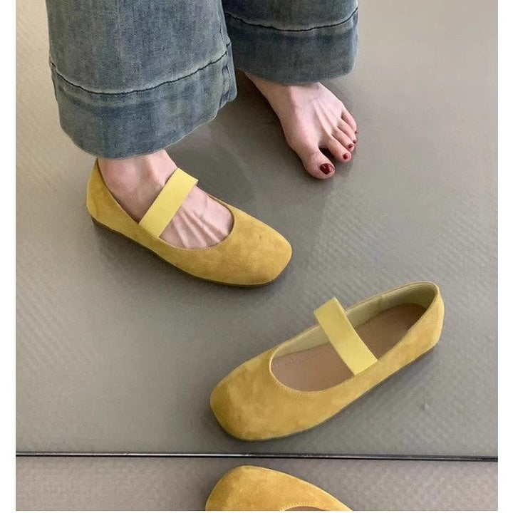 Damen Ballerinas mit komfortablem Riemen und weichem Obermaterial Drune