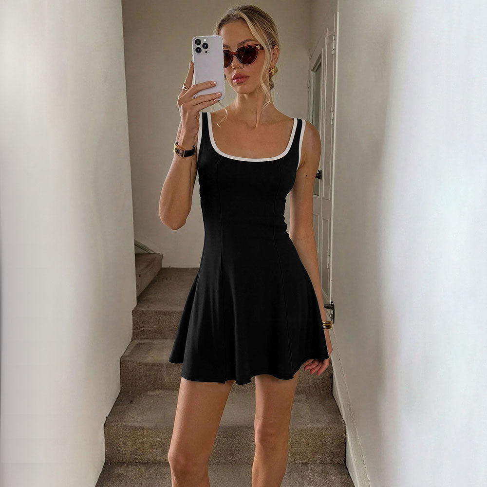 Damen Sportliches Sommerkleid mit figurformender Silhouette und bequemem Schnitt Drune