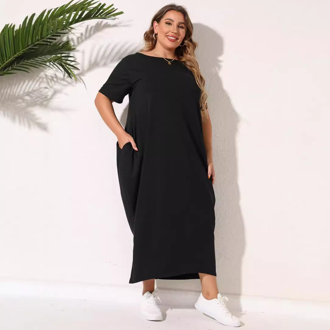 Damen lässiges Maxikleid mit seitlichen Taschen und bequemem Schnitt Drune