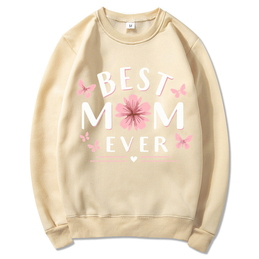 Damen Sweatshirt mit verspieltem Lieblingsspruch und floralem Design Drune