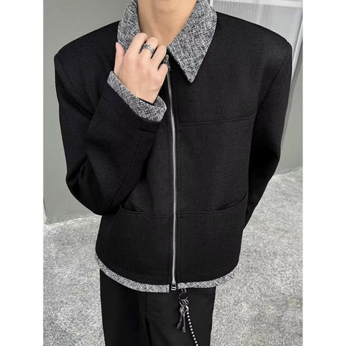 Herren moderne Übergangsjacke mit praktischen Taschen und stylishem Kragen Drune