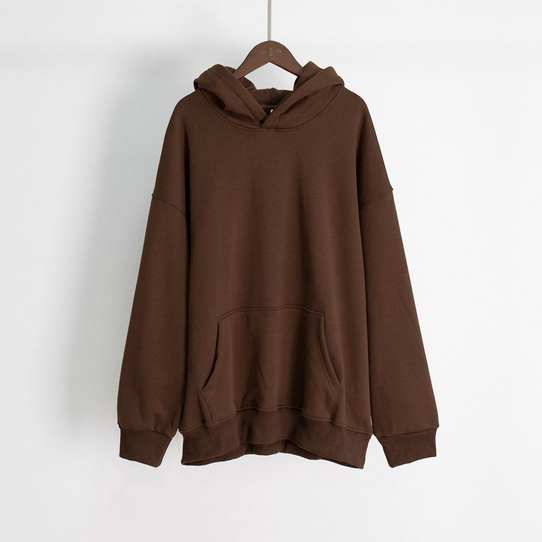 Damen Lässiger Oversized Hoodie mit praktischer Kängurutasche und hohem Kragen Drune