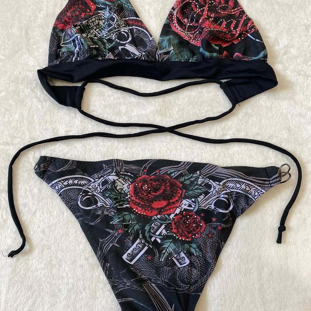 Damen Bikini-Set mit einzigartigem grafischem Design Drune