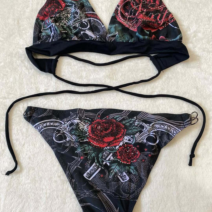 Damen Bikini-Set mit einzigartigem grafischem Design Drune