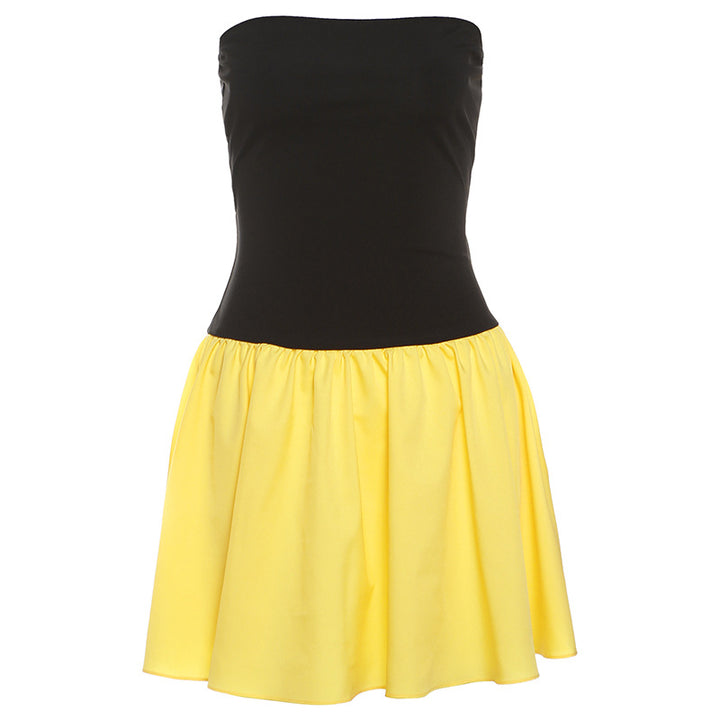 Damen Bandeau Minikleid mit voluminösem Rock Drune