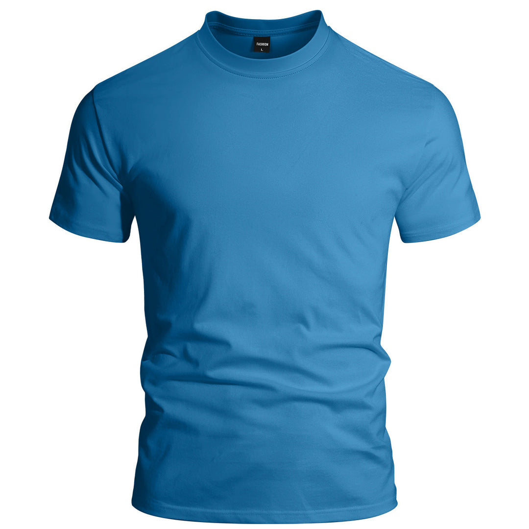 Herren nan eng anliegendes Rundhals-Basicshirt aus Singlejersey mit verstärktem Nackenband Drune