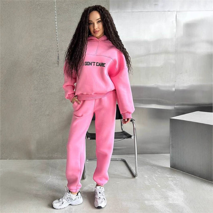 Damen Sportlicher Hoodie mit auffälligem Schriftzug Drune