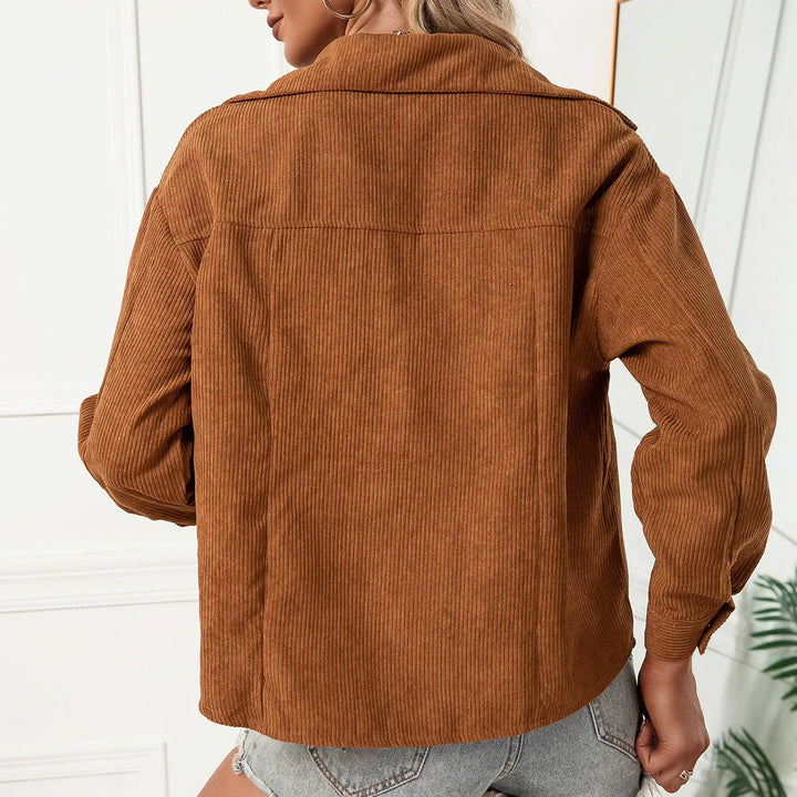 Drune | Shirtjacke Cord Lockere Passform Einreiher Aufgesetzte Taschen