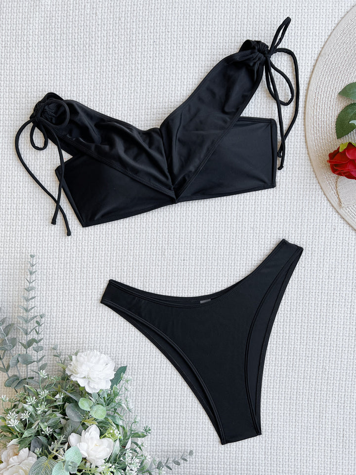 Damen Bandeau-Bikini mit verstellbaren Trägern und elegantem Twist-Design Drune