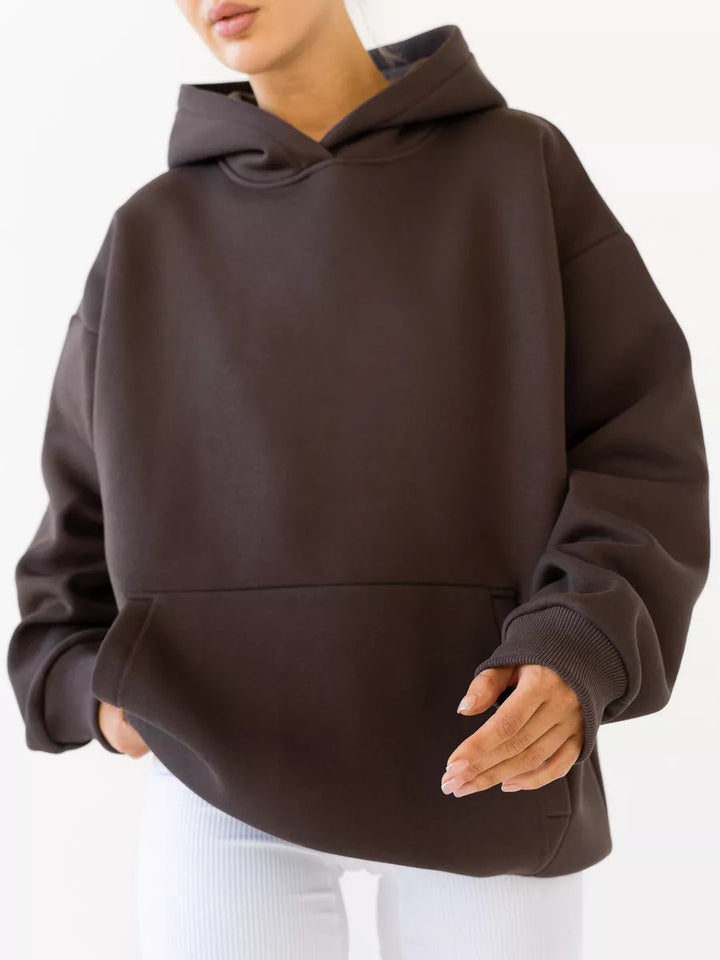 Damen Oversize Kapuzenpullover aus hochwertigem Baumwollmix Drune