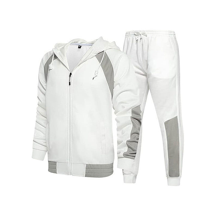 Herren Sportlicher Trainingsanzug mit kontrastreichem Design und elastischen Bündchen Drune