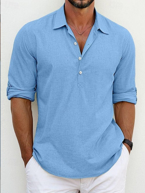 Herren Poloshirt mit modernen Knöpfen und lässigem Schnitt Drune