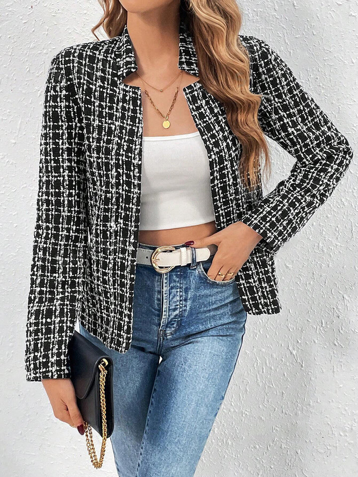 Damen Blazerjacke aus Tweed mit strukturiertem Muster Drune